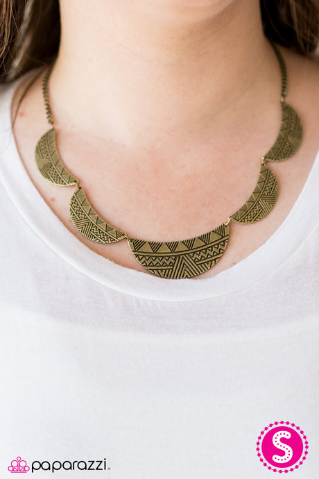 Paparazzi ~ As MOON As Possible ~ Brass Necklace Set