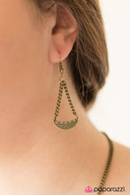 Load image into Gallery viewer, Paparazzi ~ As MOON As Possible ~ Brass Necklace Set
