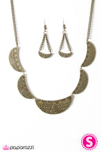 Load image into Gallery viewer, Paparazzi ~ As MOON As Possible ~ Brass Necklace Set