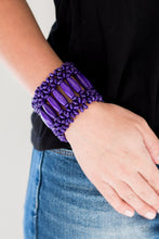 Load image into Gallery viewer, Paparazzi ~ Barbados Beach Club ~ Purple Wooden Bracelet