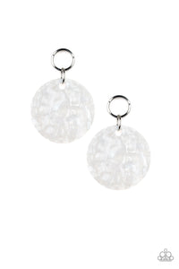 Paparazzi ~ Beach Bliss ~ White Acrylic Post Earrings