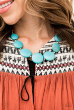 Load image into Gallery viewer, Paparazzi ~ Bedrock Betty ~ Blue Turquoise Necklace Set (Fashion Fix Exclusive)