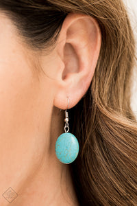 Paparazzi ~ Bedrock Betty ~ Blue Turquoise Necklace Set (Fashion Fix Exclusive)