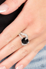 Load image into Gallery viewer, Paparazzi ~ Blockbuster Boom ~ Black Ring with a Stretchy Band