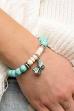 Load image into Gallery viewer, Paparazzi ~ Free-Spirited Flutter ~ Blue Necklace and Bracelet Set (Fashion Fix Exclusive)