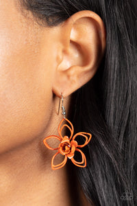 Paparazzi ~ Botanical Bonanza ~ Orange Earrings