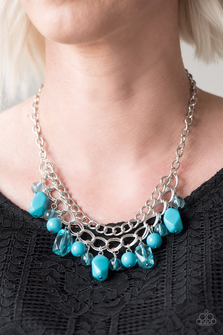 Paparazzi ~ Brazilian Bay ~ Blue Necklace Set