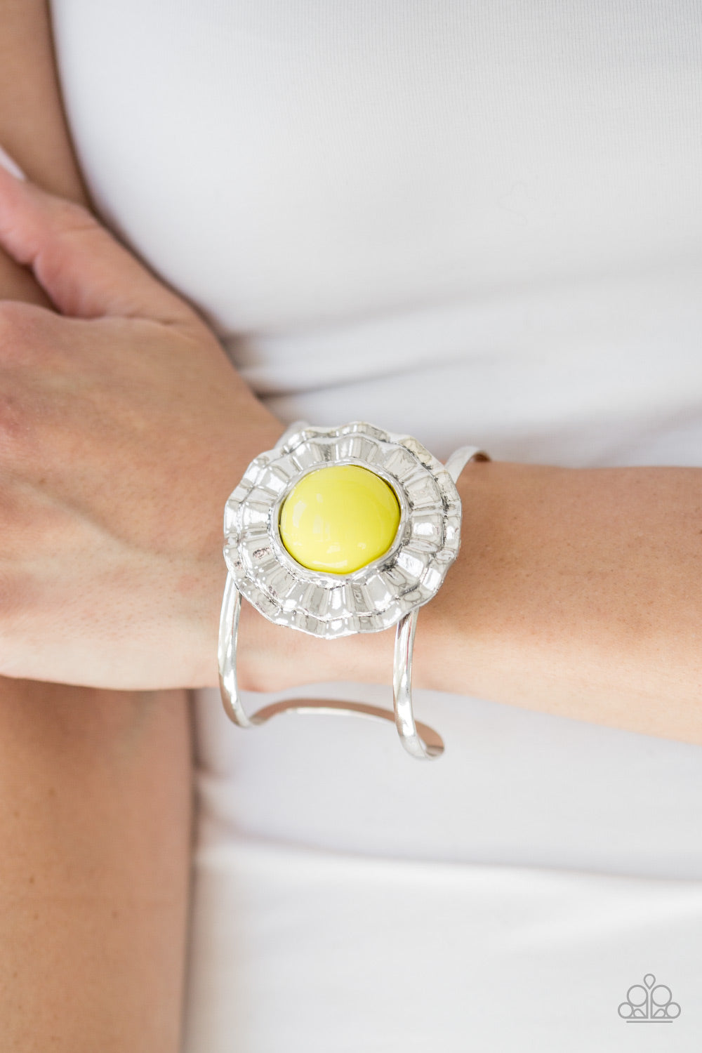 Paparazzi ~ Call Me Colorful ~ Yellow Cuff Bracelet