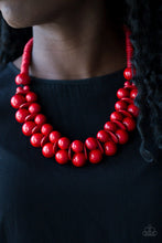 Load image into Gallery viewer, Paparazzi ~ Caribbean Cover Girl ~ Red Wooden Bead Necklace Set