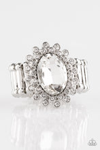 Load image into Gallery viewer, Paparazzi ~ Castle Chic ~ White Ring with Stretchy Band