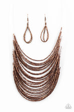 Load image into Gallery viewer, Paparazzi ~ Catwalk Queen ~ Copper Seed Bead Necklace Set