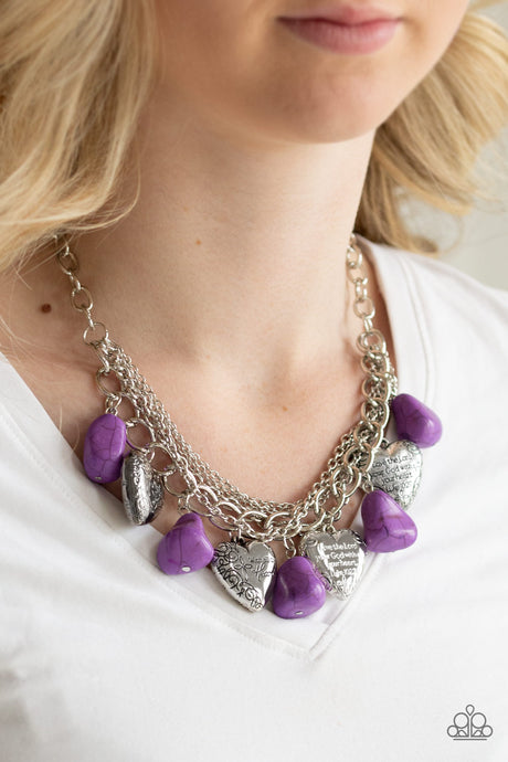 Paparazzi ~ Change Of Heart ~ Purple Necklace Set