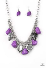 Load image into Gallery viewer, Paparazzi ~ Change Of Heart ~ Purple Necklace Set