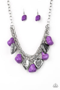 Paparazzi ~ Change Of Heart ~ Purple Necklace Set