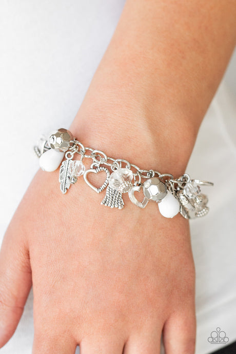 Paparazzi ~ Charmingly Romantic ~ White Bracelet