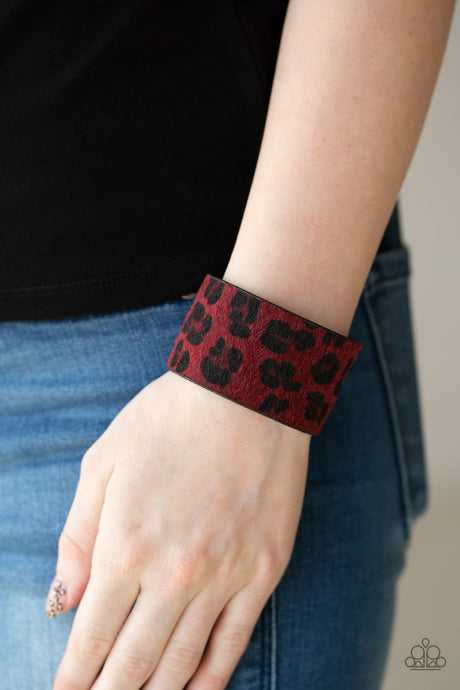 Paparazzi ~ Cheetah Cabana ~ Red Urban Bracelet
