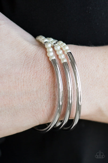 Paparazzi ~ City Pretty ~ White Bracelet