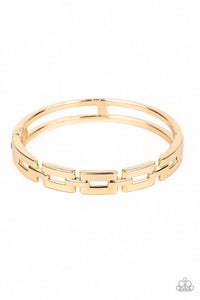 Paparazzi ~ Closed Circuit Strategy ~ Gold Bracelet
