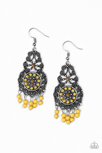 Paparazzi ~ Courageously Congo ~ Yellow Earrings
