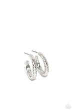 Load image into Gallery viewer, Paparazzi ~ Curvy Charisma ~ Silver Small Hoop Earrings
