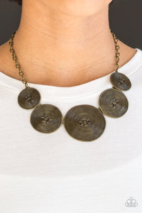 Paparazzi ~ Deserves A Medal ~ Brass Necklace Set