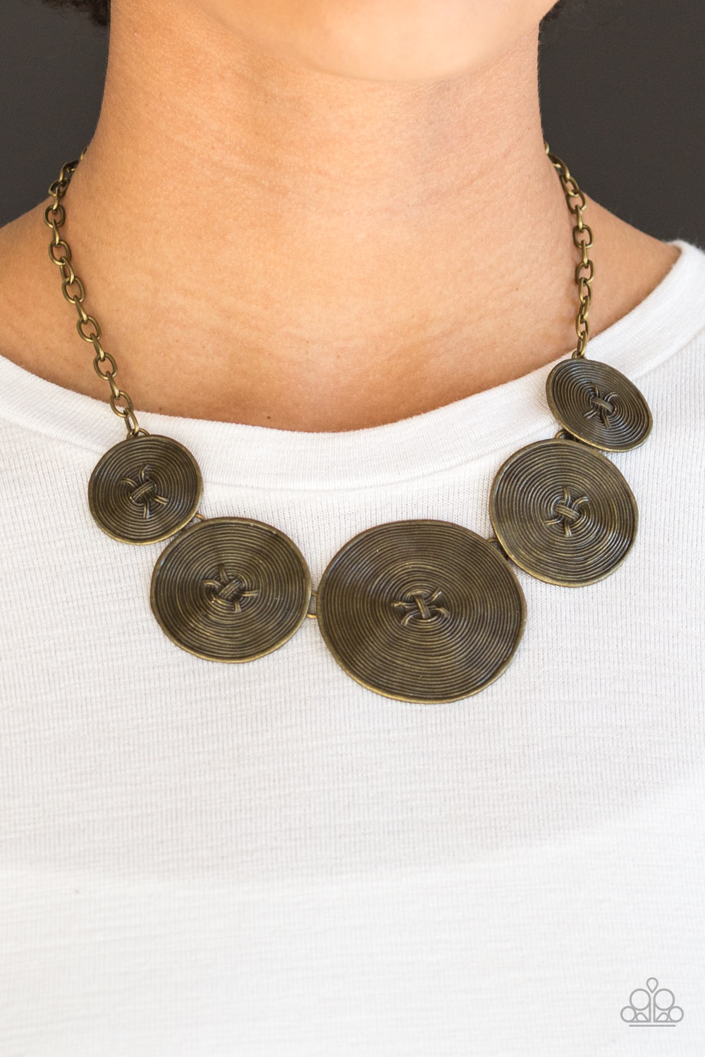 Paparazzi ~ Deserves A Medal ~ Brass Necklace Set