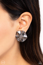 Load image into Gallery viewer, Paparazzi ~ Destination Unknown ~ Black/Gunmetal Clip-On Earrings - Klassy Jewelz Boutique