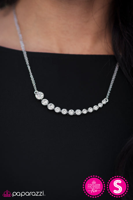 Paparazzi ~ Do What Makes You Sparkle ~ White Rhinestone Necklace Set