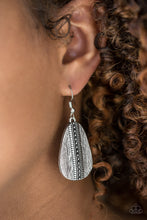 Load image into Gallery viewer, Paparazzi ~ Double The Texture ~ Silver Earrings