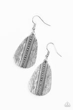 Load image into Gallery viewer, Paparazzi ~ Double The Texture ~ Silver Earrings