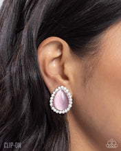 Load image into Gallery viewer, Paparazzi ~ Downright Demure ~ Pink Clip-On Earrings