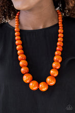 Load image into Gallery viewer, Paparazzi ~ Effortlessly Everglades ~ Orange Wooden Bead Necklace Set