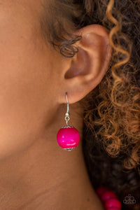 Paparazzi ~ Effortlessly Everglades ~ Pink Wooden Bead Necklace Set