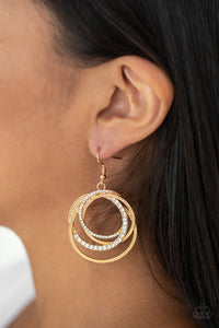 Paparazzi ~ Elegantly Entangled ~ Gold Earrings