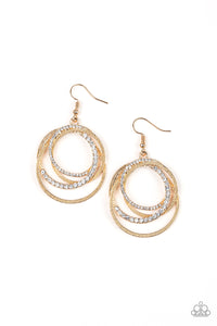 Paparazzi ~ Elegantly Entangled ~ Gold Earrings