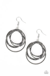 Paparazzi ~ Elegantly Entangled ~ Silver Earrings