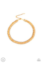 Load image into Gallery viewer, Paparazzi ~ Empo-HER-ment ~ Gold Choker Necklace Set - Klassy Jewelz Boutique