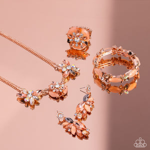 Paparazzi ~ Fiercely 5th Avenue ~ Fashion Fix Complete Trend Blend ~ Rose Gold Necklace Set