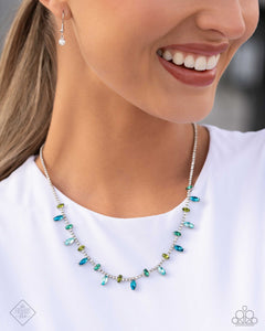 Paparazzi ~ Fiercely 5th Avenue ~ Fashion Fix Complete Trend Blend ~ Blue Necklace Set