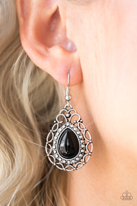 Paparazzi ~ Flirty Finesse ~ Black Earrings