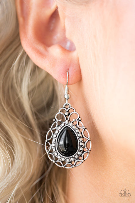 Paparazzi ~ Flirty Finesse ~ Black Earrings