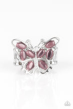 Load image into Gallery viewer, Paparazzi ~ Flutter Flair ~ Purple Butterfly Ring with Stretchy Band