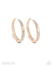 Load image into Gallery viewer, Paparazzi ~ GLITZY By Association ~ Gold Hoop Earrings (Blockbuster)