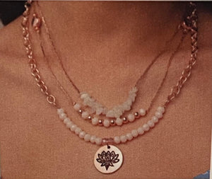 Paparazzi ~ Glimpse of Malibu ~ Fashion Fix Complete Trend Blend ~ Rose Gold Necklace Set