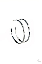 Load image into Gallery viewer, Paparazzi ~ Geo Edge ~ Black Hoop Earrings