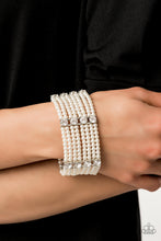 Load image into Gallery viewer, Paparazzi ~ Get In Line ~ White Pearl Bracelet