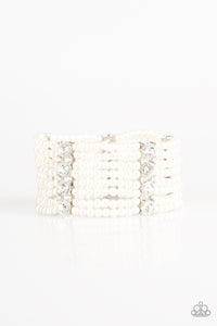Paparazzi ~ Get In Line ~ White Pearl Bracelet