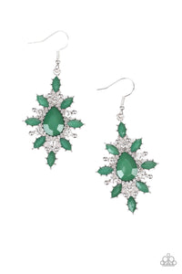 Paparazzi ~ Glamorously Colorful ~ Green Earrings