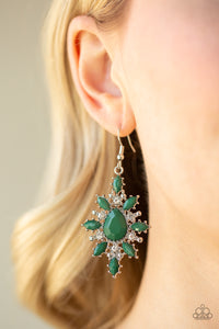 Paparazzi ~ Glamorously Colorful ~ Green Earrings