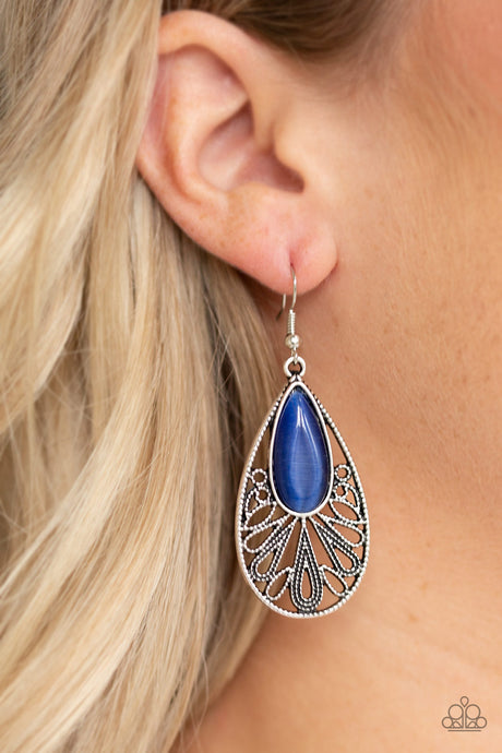 Paparazzi  ~ Glowing Tranquility ~ Blue Earrings